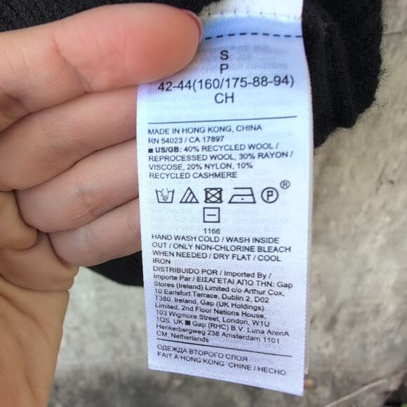 Banana Republic Italian Wool Cashmere Blend V Neck Tunic Sweater Women's Small - Picture 3 of 8